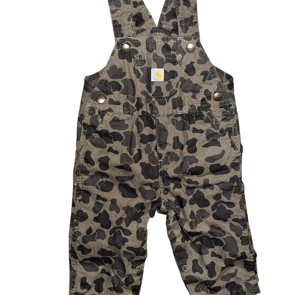 Carhartt Baby Camo Canvas Bib Overalls – 12 M | Snap‑crotch, Durable - Picture 1 of 4